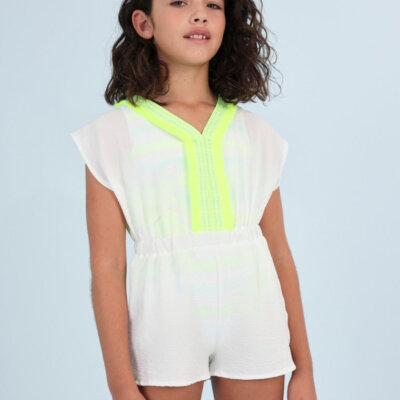 White Caftan Romper