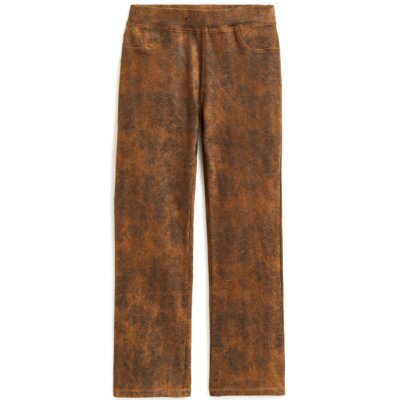 Brown Suede Crop Flare