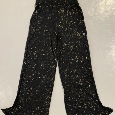 Black and Gold Foli Splatter Pant