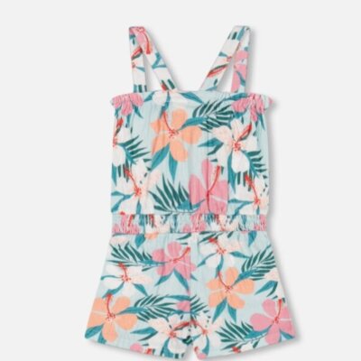 Ibiscus Beach Print Romper