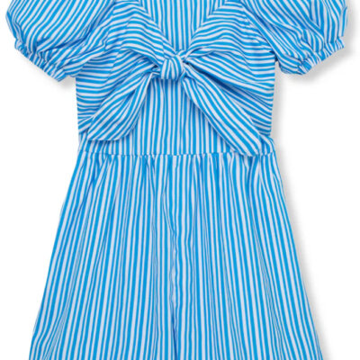 Blue Tie Front Romper