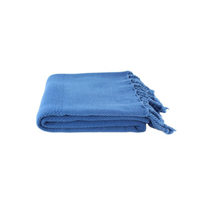 Premium Stone Washed Turkish Towel in Denim Blue