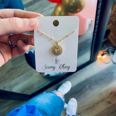 Savvy Bling Open Heart Necklace
