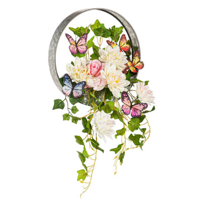 Floral and Butterflies Wall Decor