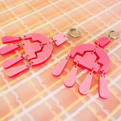 Pink Statement Earrings