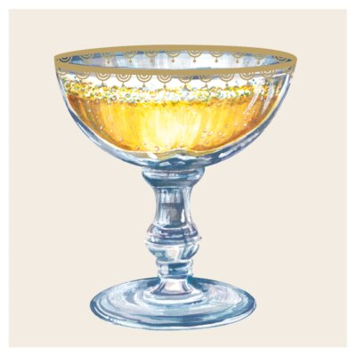 Cocktail Napkins - Champagne Coupe