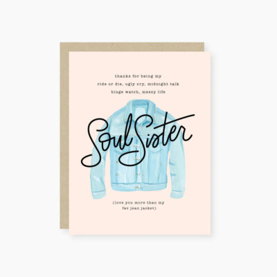 Soul Sister Friendship Greeting Card