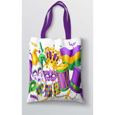 White Party Bag Mardi Gras Tote Bag