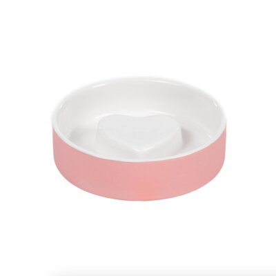 Magisso Cooling Ceramic Bowls - Pink Slow Feeder