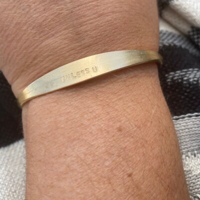 "Unless U" | Birch Cuff