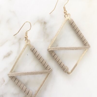 Suede Wrapped Earrings