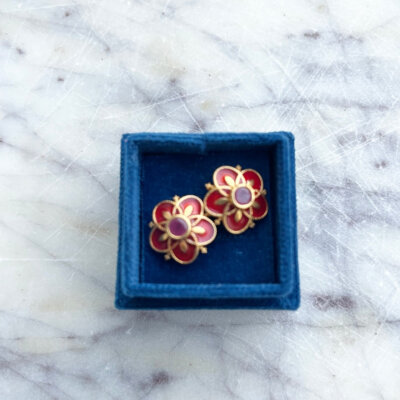 Ruby Red Studs