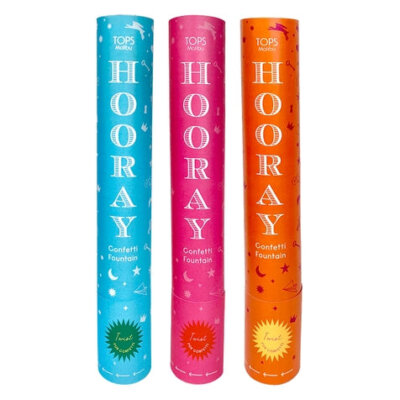HOORAY Confetti Fountain - Assorted Rainbow Colors