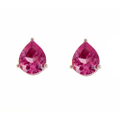 Sapphire Tear Post Earrings