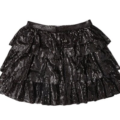 Sliver Black Metallic Skirt