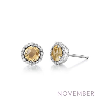 Lafonn Citrine Stud Earrings
