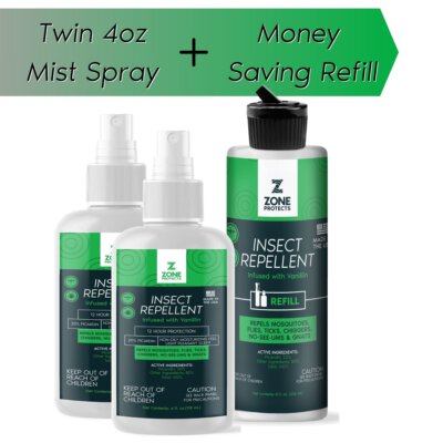 Insect Repellent, Picaridin, Scented Two Pack + Refill