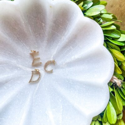 Charm Bar: Pave Initial Charm