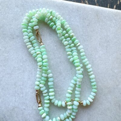 Peruvian Green Knotted Necklace
