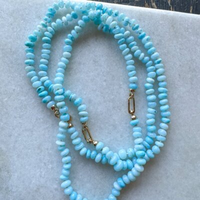 Ocean Blue Knotted Necklace