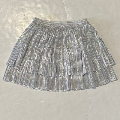 Sliver 2 Tiered Mini Pleat Skirt