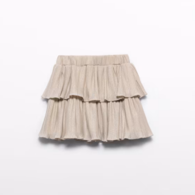 Golden Pleated Skirt