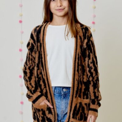 Mocha Animal Print Cardigan