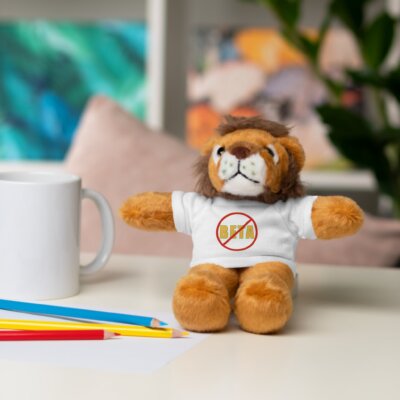 "No Beta Males" Stuffed Lion