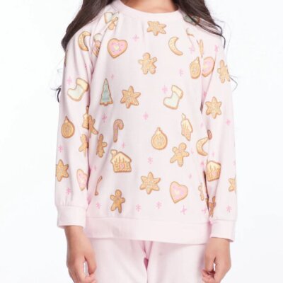Pink Christmas Cookies Pullover