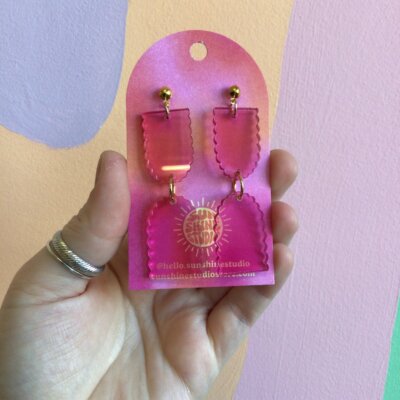 Pink Portals Earrings