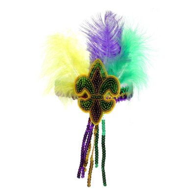 Sequin Headband w/Fleur De Lis