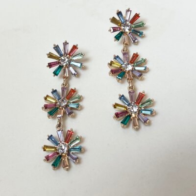 Tiered Burst Earring Drops