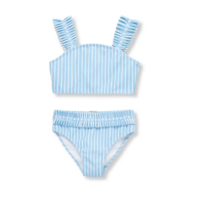 Blue Stripe Two Piece Swimsuit