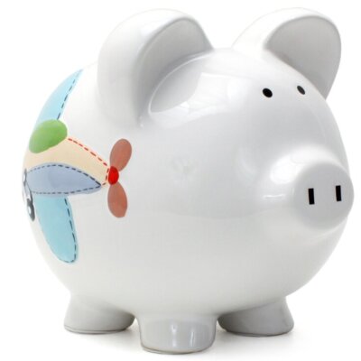 Large Airplane Piggy Bank