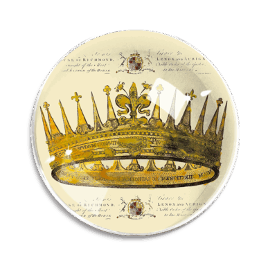 Vintage Crown Crystal Dome Paperweight