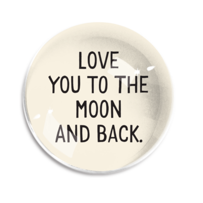 Love You to the Moon Crystal Dome Paperweight