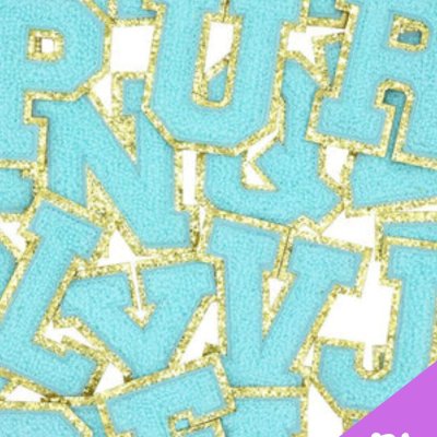Letter Patches - Blue
