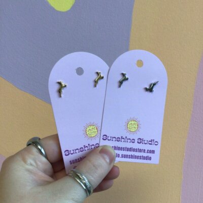 Tiny Jumping Buck Earrings