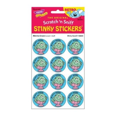 Minty Good! - Mint-Scented Retro Scratch 'n Sniff Stinky Stickers, 24 Stickers