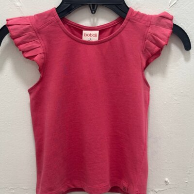 Raspberry Ruffle Sleeve Top