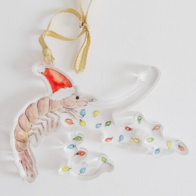 Christmas Shrimp Acrylic Ornament