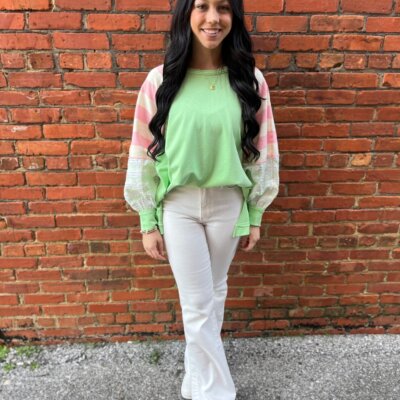 White HW Slit Bootcut Jeans