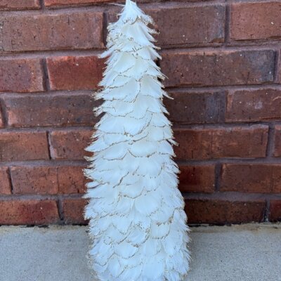 Winter Feather Trees 15”