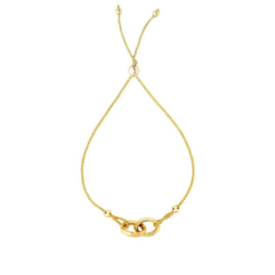 14K Interlocked Friendship Bracelet