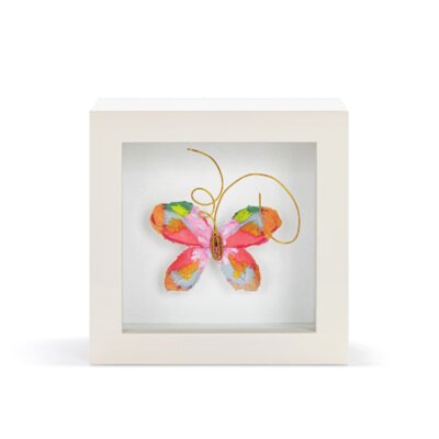 Living Boldly Pink Butterfly Shadowbox