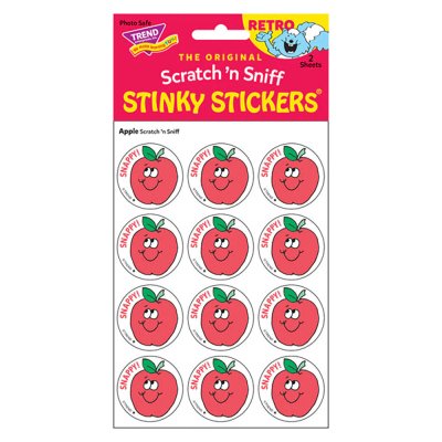 Snappy! - Apple-Scented Retro Scratch 'n Sniff Stinky Stickers, 24 Stickers