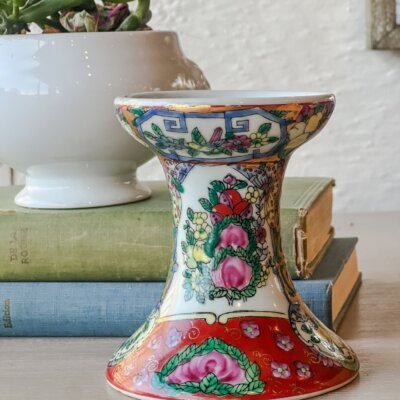 Rose Medallion Candle Stick Holder