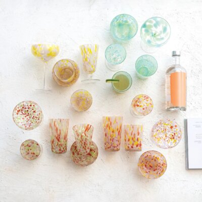 14oz Confetti Drinking Glasses