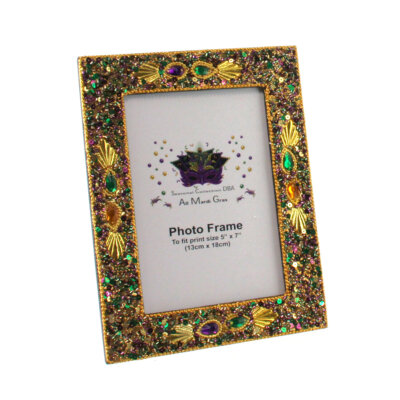 Mardi Gras Gold Leaves Frame 5"X7"