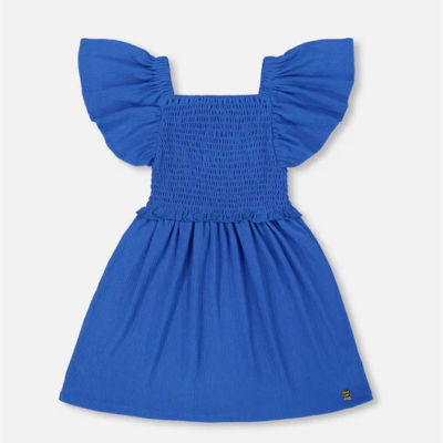 Royal Blue Smocked Dress